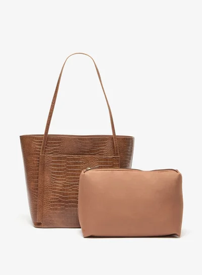 فلورا بيلا من شو إكسبرس Women Animal Print Tote Bag with Double Handle and Pouch