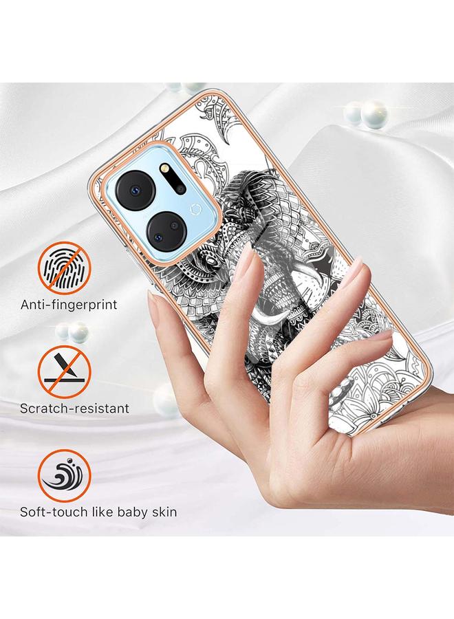 إيروريكس جراب لهاتف Honor X7a، مصنوع من الرخام الكهربائي، مع غطاء IMD مزدوج الجوانب - Image 5