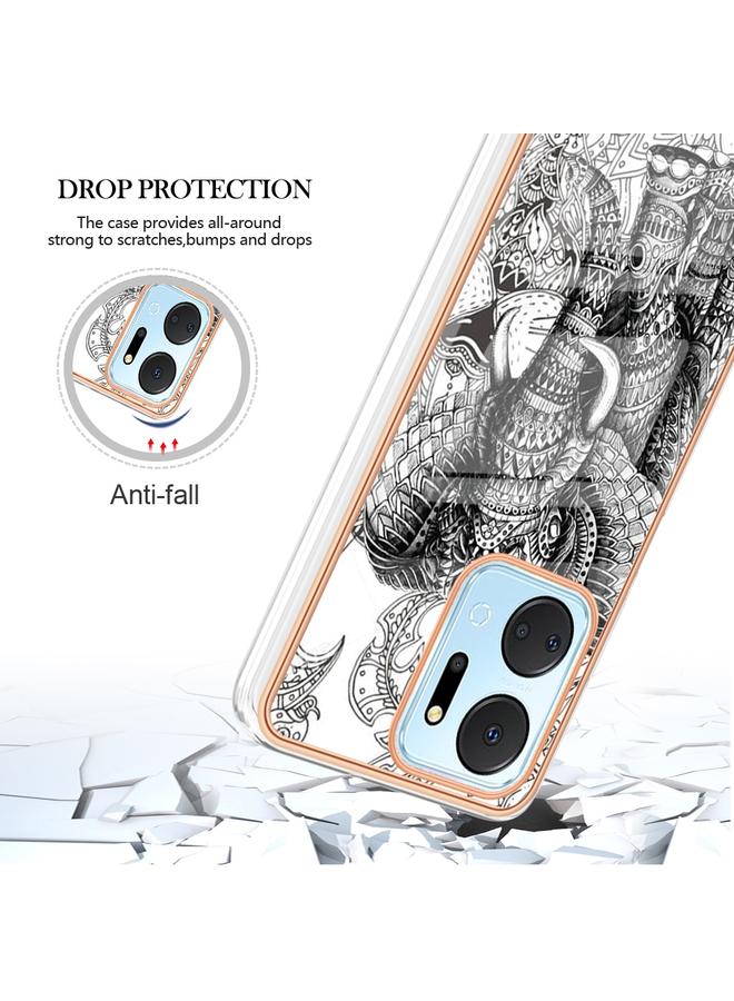 إيروريكس جراب لهاتف Honor X7a، مصنوع من الرخام الكهربائي، مع غطاء IMD مزدوج الجوانب - Image 4