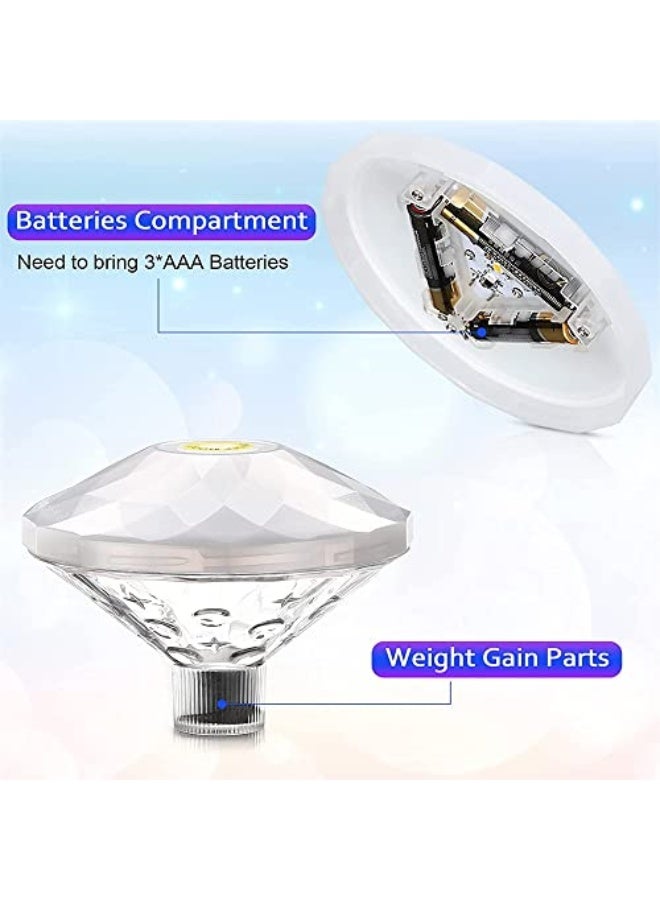 Generic ELECDON 2 Pieces Swimming Pool Lights Floating Pool Lights Underwater Waterproof Lights LED Pool Accessories with 7 Modes for Disco Pool Party, Pond Decor Decoration, Hot Tub Bath Toys  - Image 4