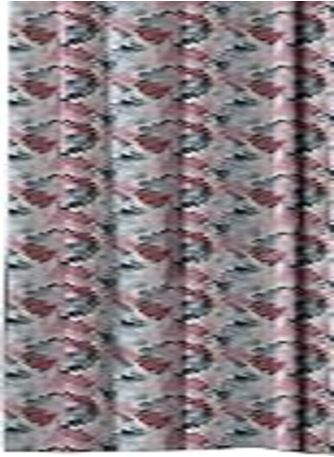 Naguib Selim NAGIUB SELIM Elegant Velvet curtains - Soft Velour fabric -Modern Multi Colour Sheer Design- Steel Grommets - for living rooms - 1 piece - 140W X 280L CM -728(2) 