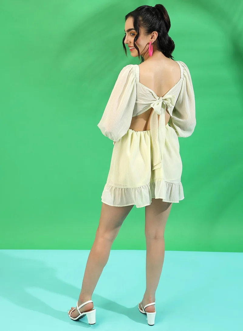 PINACOLADA Puff Sleeve Mini Dress