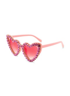 فيسيدي نظارات شمسية على شكل قلب للنساء، نظارات شمسية عصرية من Diamond Love، إطار مرصع بالكريستال B2318 للحفلات  - Image 1