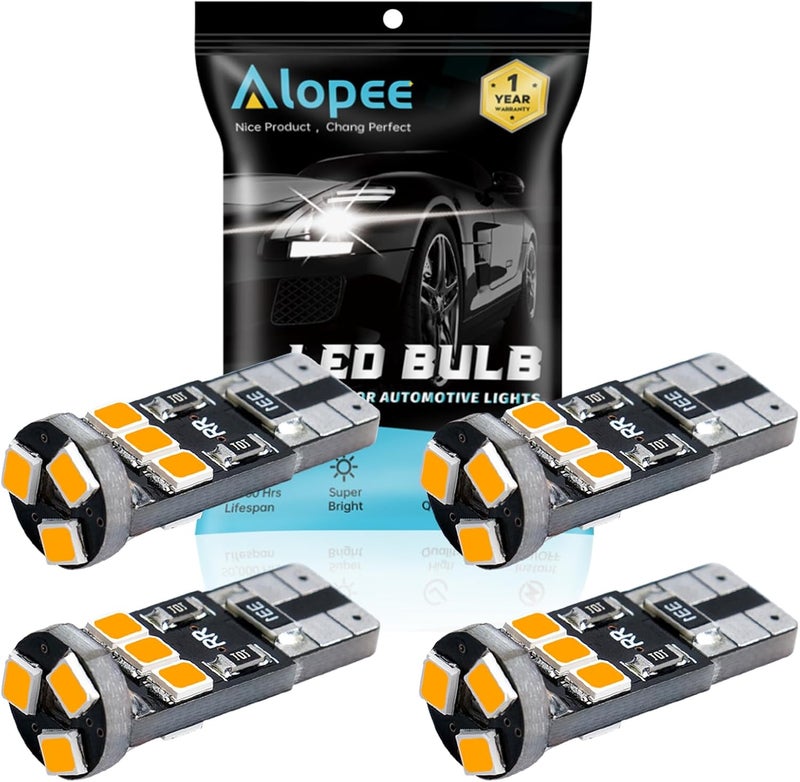 Alopee 4-Pack Amber LED Car Bulbs - Image 1