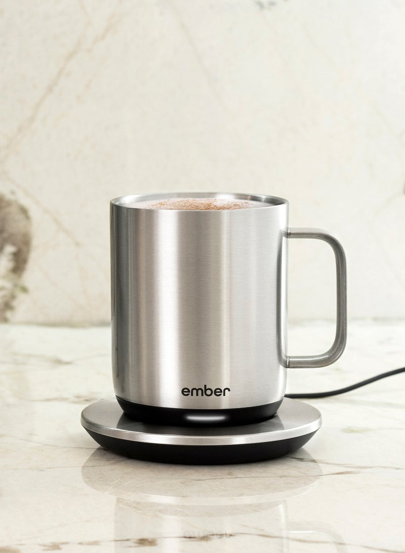Ember Mug 2 10OZ / 295ML | Temperature Control Mug, Vacuum Insulated Stainless Steel Smart Cup for Coffee, Tea, Water, 90Min Battery Life, ioS/Android - Metallic Stainless Steel - Image 5