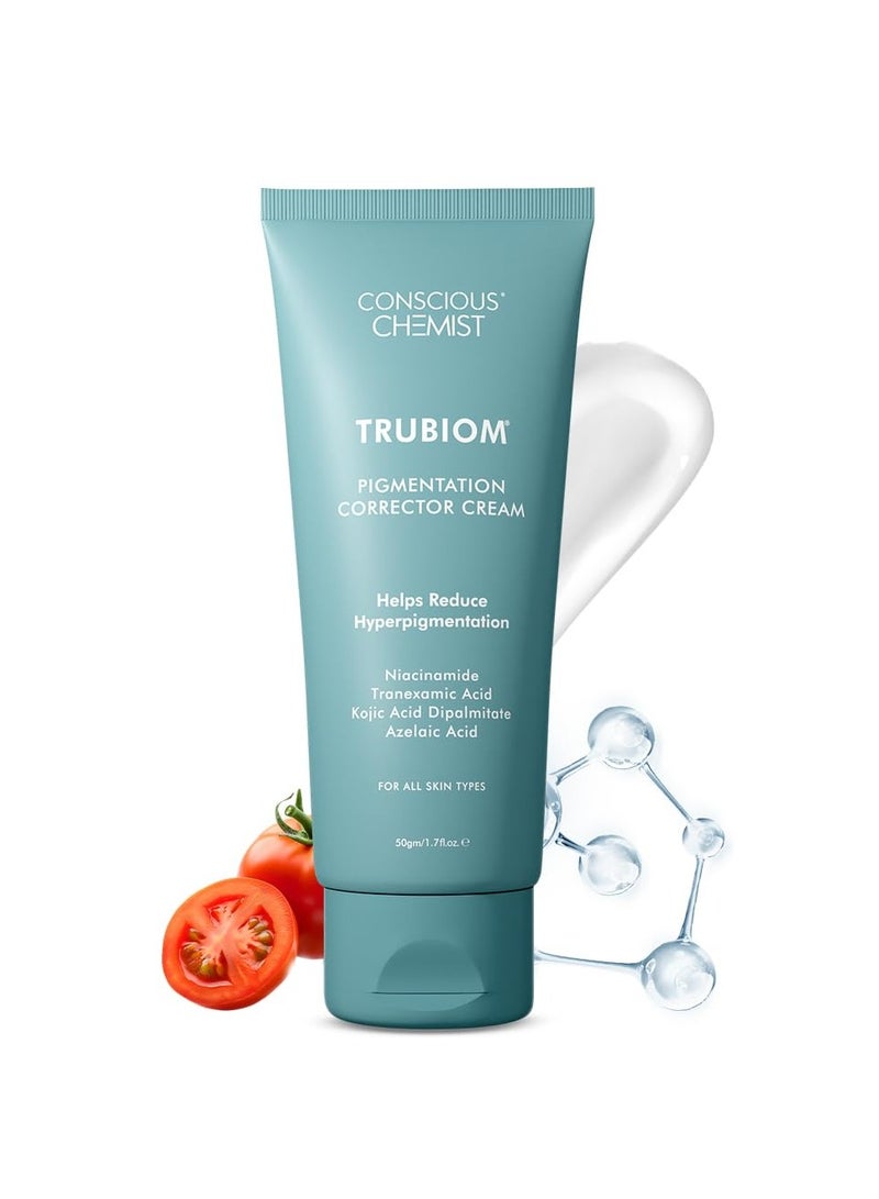 كيميائي واعي كريم الوجه بحمض الكوجيك من واكينس كيميست | 50 جرام | كريم حمض الأزيليك، كريم الآس للرجال والنساء، حمض النياسيناميد والترانيكساميك، كريم مضاد للتصبغ، يقلل من البقع الداكنة، لجميع أنواع البشرة - تروبيوم - Image 1