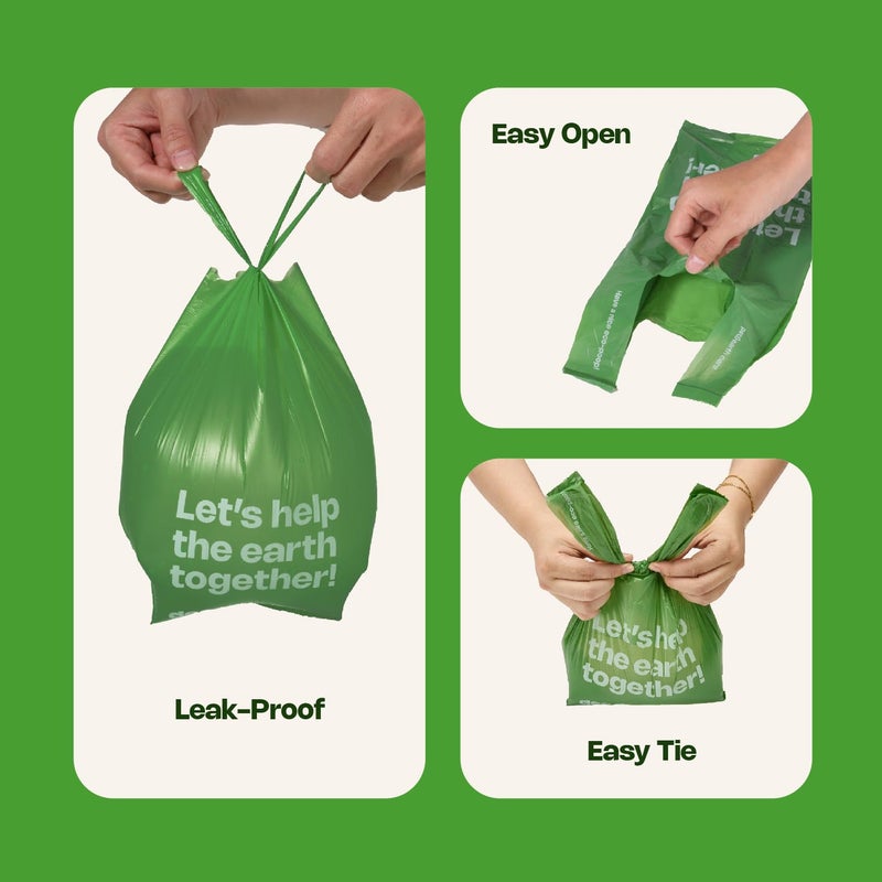 Deo Doo Dog Poop Bags with Handles 300 Counts Big Sizes Leak Proof and Extra Thick Waste Bags for Walking Small Medium Large Dogs Cats Litter Unscented - Image 5