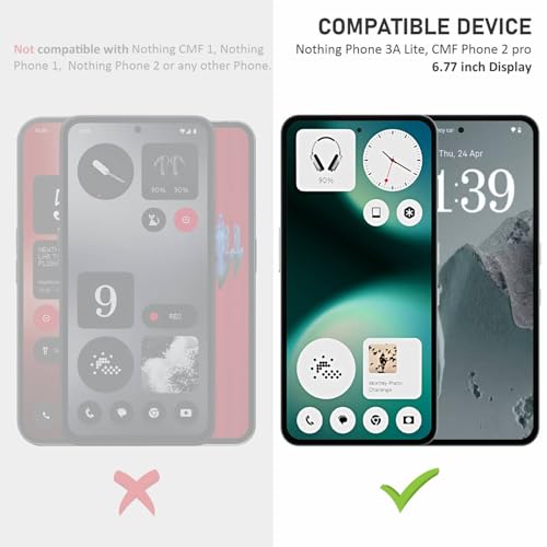 SupCares Tempered Glass for CMF Phone 2 Pro and Nothing Phone 3A Lite (6.77 Inch) With Installation Kit | Military-Grade Gorilla Screen Protector | Edge to Edge Coverage | Black - Image 2