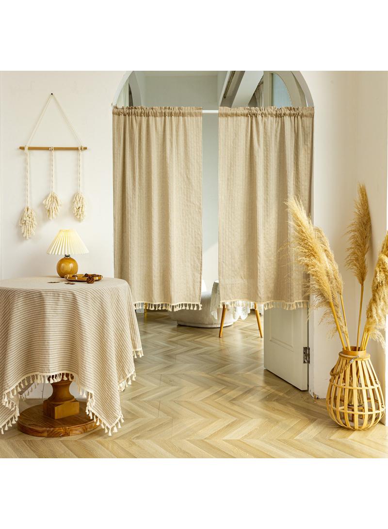 2 pcs Partition curtain kitchen tassel door short hanging 70*120cm - Image 1
