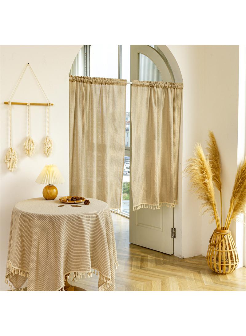 2 pcs Partition curtain kitchen tassel door short hanging 70*120cm - Image 2