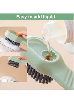 Bukela Multifunctional Liquid Shoe Brush, Scrub Brushes for Cleaning, Liquid Adding Soft Fur Cleaning Brush, Multifunctional Laundry Brush with Liquid Box for Washing Shoes Clothes(White 2pcs)  - Image 2