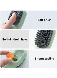 Bukela Multifunctional Liquid Shoe Brush, Scrub Brushes for Cleaning, Liquid Adding Soft Fur Cleaning Brush, Multifunctional Laundry Brush with Liquid Box for Washing Shoes Clothes(White 2pcs)  - Image 3