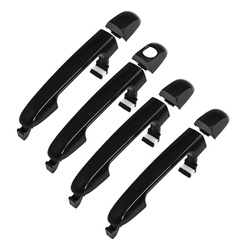 JDMON Black Exterior Door Handles Replacement for Hyundai Elantra 20062012 Front Rear Left Driver Right Passenger Side Outside Outer Handle Set Replacement for 826512H000 826522H000 826522H020 - Image 1