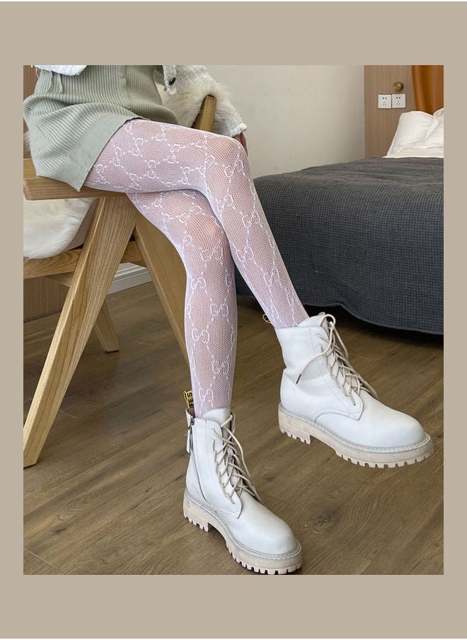 NIBEMINENT Pair Of Long Stockings White  - Image 5