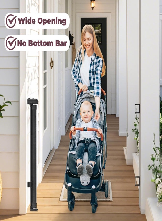 cideny Retractable Baby Gate, Mesh Dog Gate for Doorways, Hallways, Stairs, Indoor & Outdoor, Extends up to 55" Wide, Black - Image 5