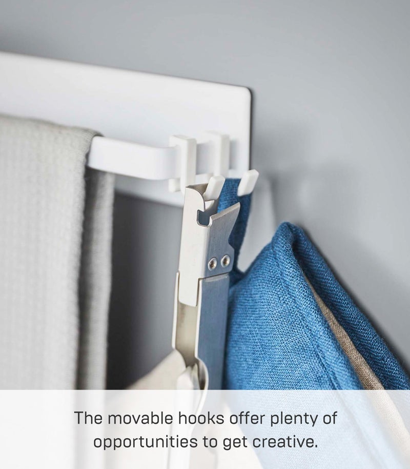 Yamazaki Home Tower Wide Magnetic Kitchen Dish Towel Hanger Rack Holder for Refrigerator Or Wall - Steel - Image 5