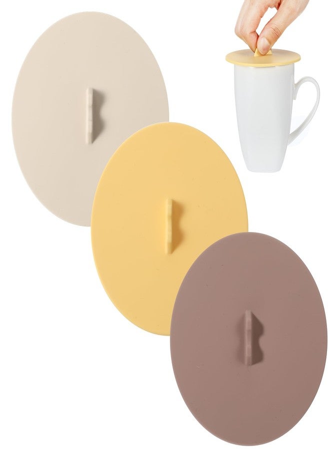 Ymapinc Silicone Lids for Cups, Silicone Cup Covers, Colored Universal Cup Lids, Reusable Mug Cover, Food Grade Dust-proof Airtight Seal Lids for Mugs Tea Cups Coffee Cup - Image 1