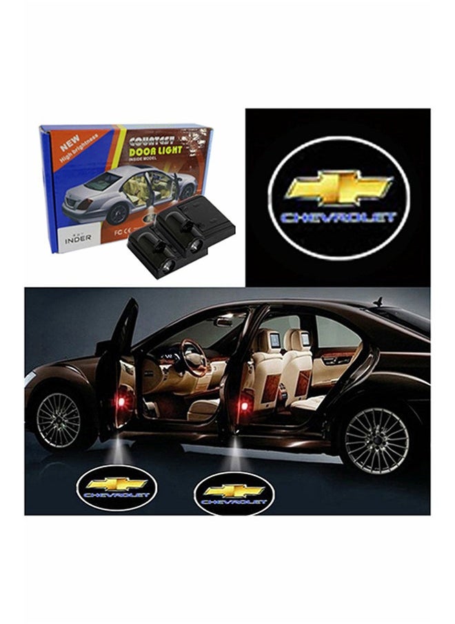 Y&D 2-Piece LED Car Door Chevrolet Logo Projector Shadow Light Set  - Image 1