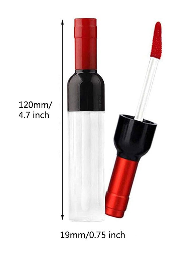 Healthcom 10 Pcs 5ml Empty Wine Bottles Shaped Plastic Lip Gloss Tubes Vials Mini Refillable Clear Lip Glaze Tubes Lipgloss Bottles Holder DIY Liquid Lipstick Tube Lip Oil Bottle Container for Woman G - Image 3