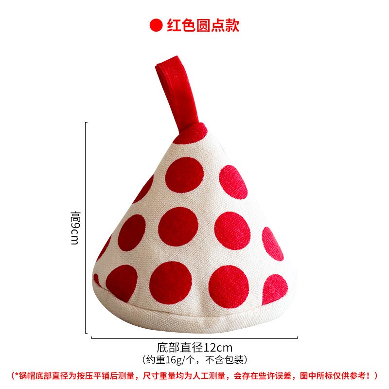 Japanese Style Triangle Pot Cover Grip Black dots - Image 3