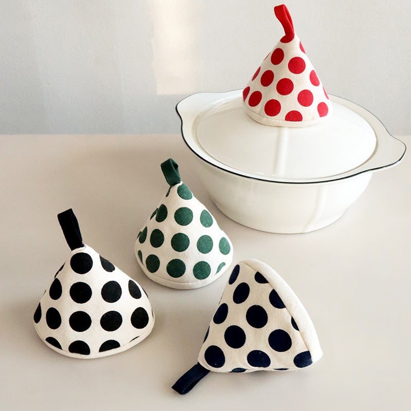 Japanese Style Triangle Pot Cover Grip Black dots - Image 5