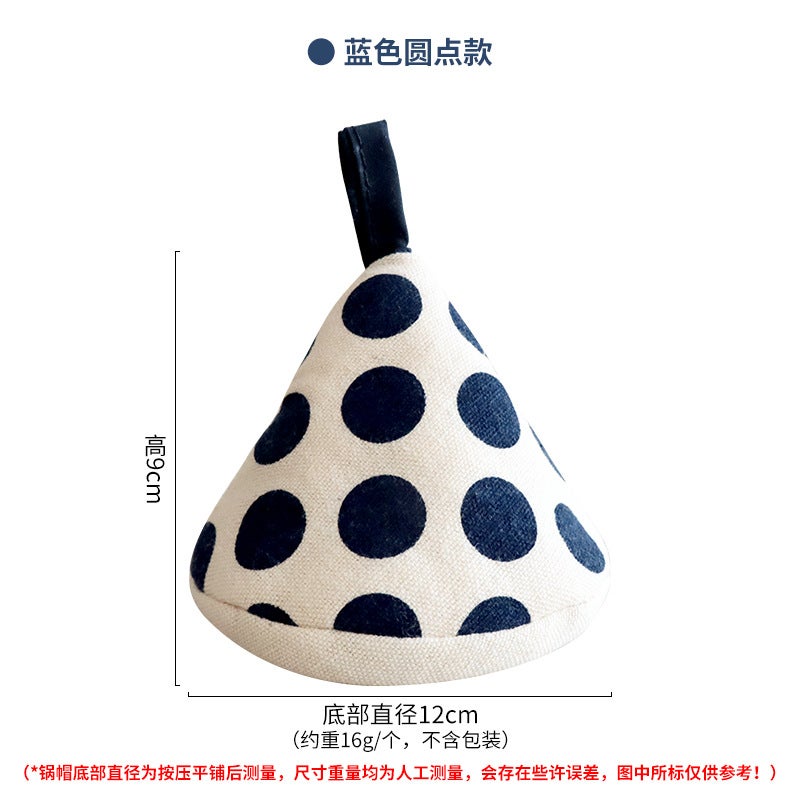 Japanese Style Triangle Pot Cover Grip Black dots - Image 2