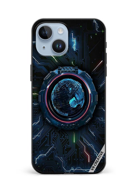 Protective Case Cover For Apple iPhone 15 Rain meter Design  Multicolour
