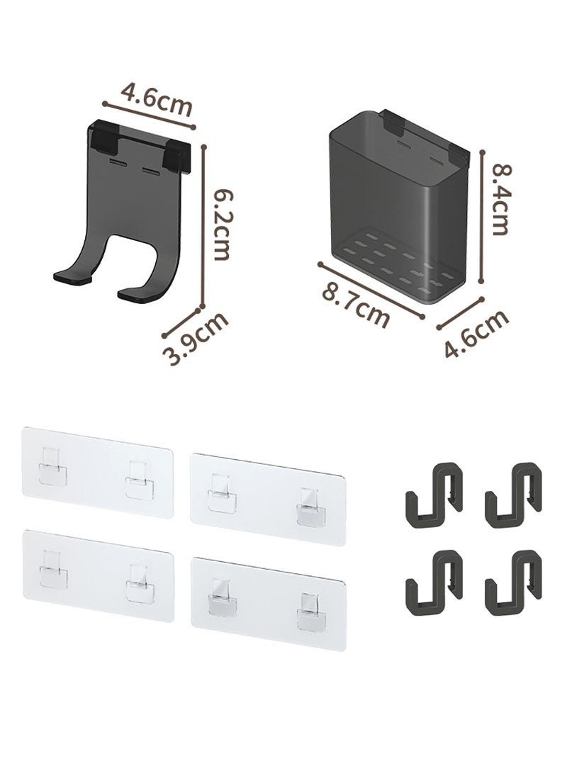 جايزهو الزاوية دش العلبة ، 2 حزمة لاصق دش الزاوية المنظم رفوف ، لا الحفر الفولاذ المقاوم للصدأ دش تخزين الرف مع السنانير و معجون الأسنان حامل للحمام ، النوم و المطبخ - Image 4