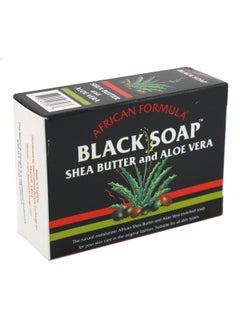 Madina African Formula Black Soap 3.5 Ounce Shea Butter & Aloe Vera (103ml) (3 Pack) 