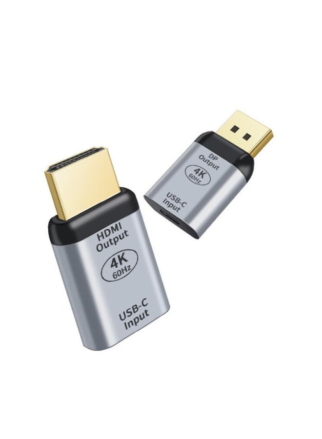 4K 60Hz DP1.4 Male Adapter Hdmi HD Adapter TYPE C Female To Hdmi Male To Female-Color:Type-C Female To Large DP Male Adapter  - Image 2