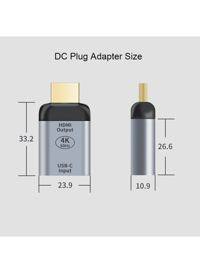 4K 60Hz DP1.4 Male Adapter Hdmi HD Adapter TYPE C Female To Hdmi Male To Female-Color:Type-C Female To Large DP Male Adapter  - Image 4