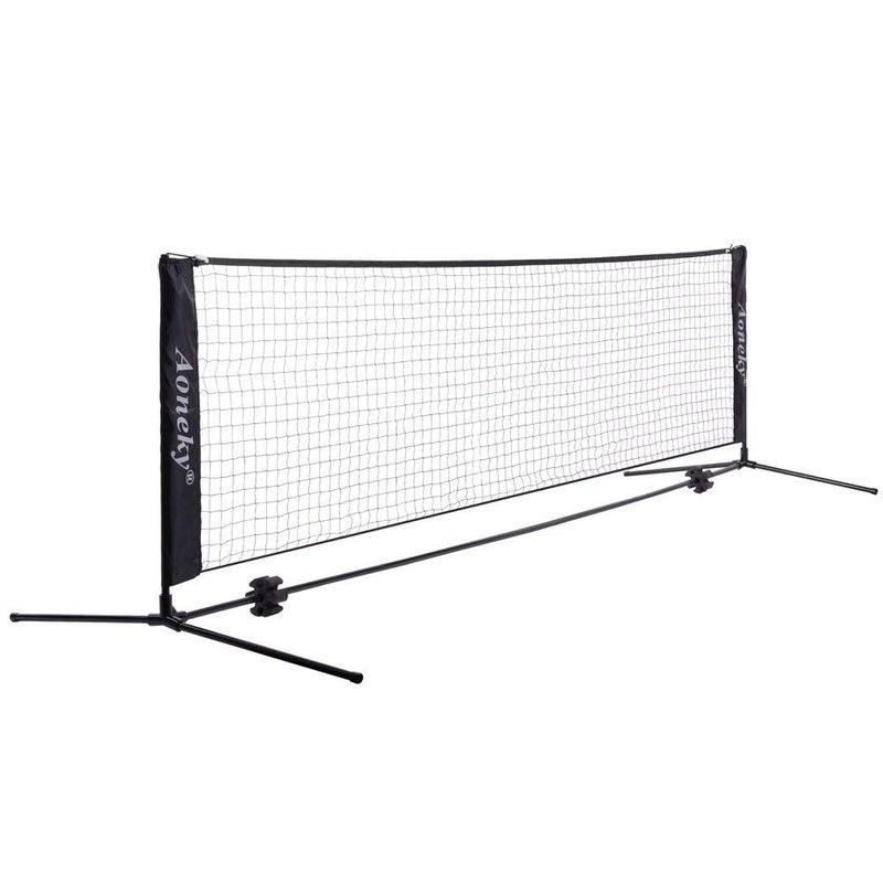 Aoneky Aoneky 10ft/ 18ft Mini Tennis Net Set, Metal Frame Stand and Strong Nylon Net - Portable PikckleBall Paddle Tennis Badminton Net for Garden Driveway Outdoor Kids Junior Adult(18 Feet)  - Image 1