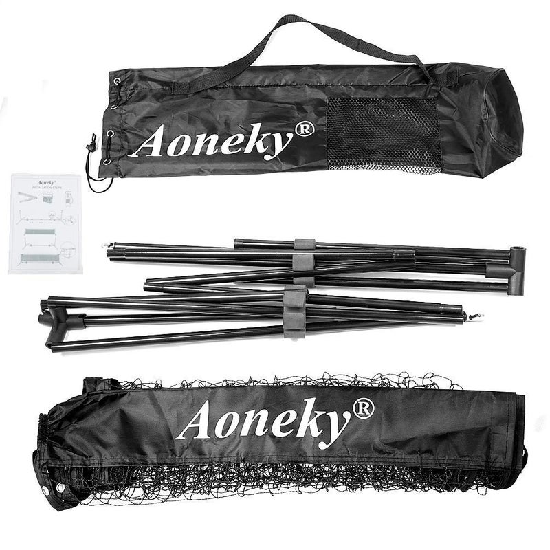 Aoneky Aoneky 10ft/ 18ft Mini Tennis Net Set, Metal Frame Stand and Strong Nylon Net - Portable PikckleBall Paddle Tennis Badminton Net for Garden Driveway Outdoor Kids Junior Adult(18 Feet)  - Image 2