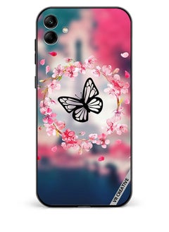 Protective Case Cover For Samsung Galaxy A04 Butterfly in Flower Ring Design Multicolour