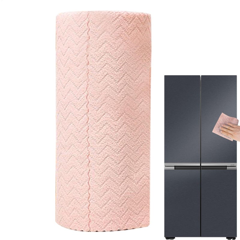 Pink Microfiber Towel Roll 30 Pieces Reusable Ultra Absorbent for Home Car Office Cleaning - Image 2