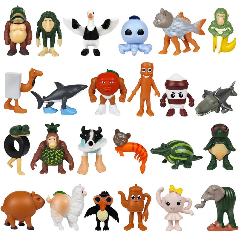 Mushplushies دمى موشبلوشي 24 قطعة إيطالية دماغ مسروق ألعاب دماغ الروت شخصية عمل 18 ترالاليرو ترالا تونغ تونغ تونغ دمية سحور هدايا عيد الحب للأطفال حفلات أعياد الميلاد زينة - Image 2