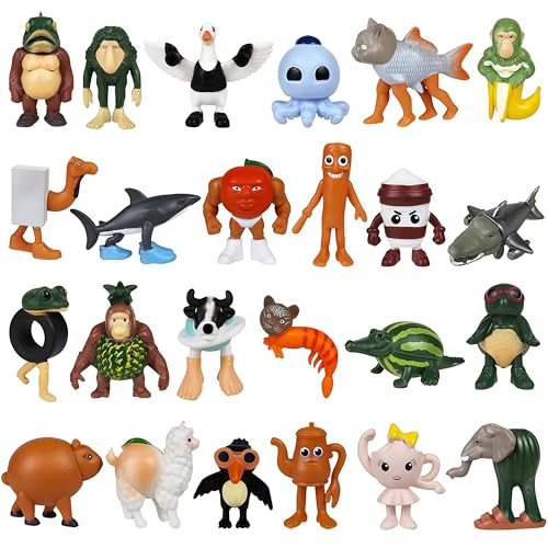 Mushplushies دمى موشبلوشي 24 قطعة إيطالية دماغ مسروق ألعاب دماغ الروت شخصية عمل 18 ترالاليرو ترالا تونغ تونغ تونغ دمية سحور هدايا عيد الحب للأطفال حفلات أعياد الميلاد زينة - Image 1