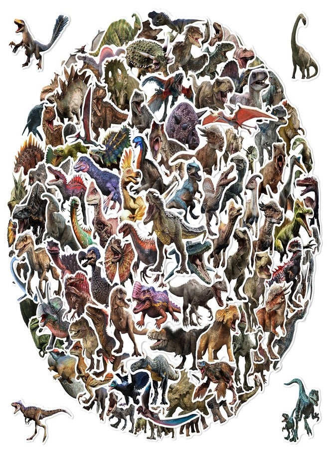 WANVAE 100pcs Jurassic Dinosaur Stickers for Kids, Cool Dino Waterproof Stickers for Boy Girl Children Water Bottle, Phone, Computer, Skateboard, Bike, Luggage, Notebook, Scrapbook - Image 1