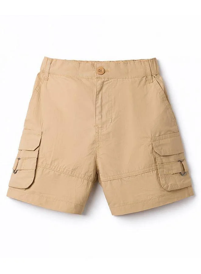 Pine Kids Pine Kids Cotton Woven Solid Shorts - Brown