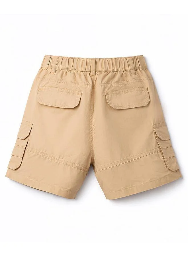 Pine Kids Pine Kids Cotton Woven Solid Shorts - Brown