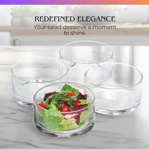ARTLAND Simplicity 5-inch Round Bowls, Set of 4 - Ideal for Serving, Mixing, Salads, Soups, Snacks - Durable, Dishwasher-Safe - Stylish Design for Any Table Setting - Home Kitchen Essential - Image 3