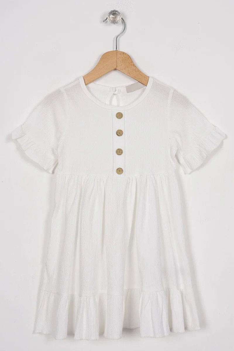 Zepkids Ruffled Button-Front Dress