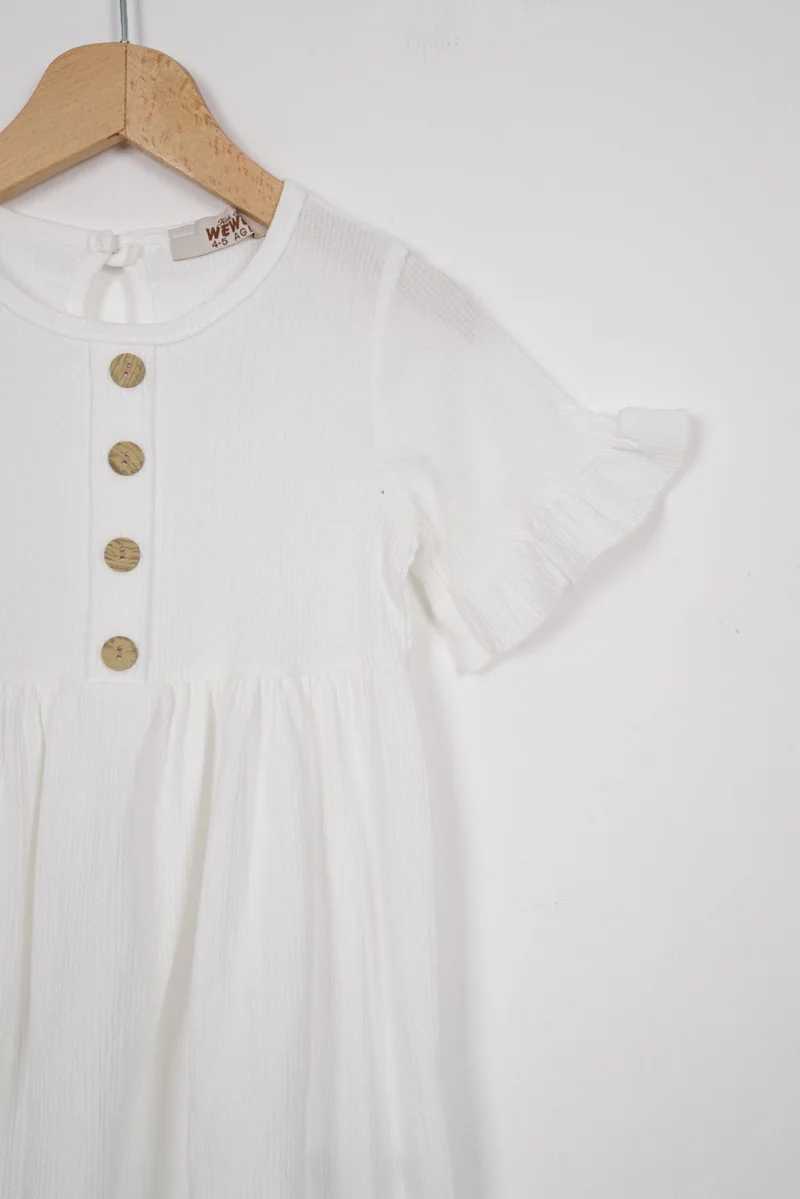 Zepkids Ruffled Button-Front Dress