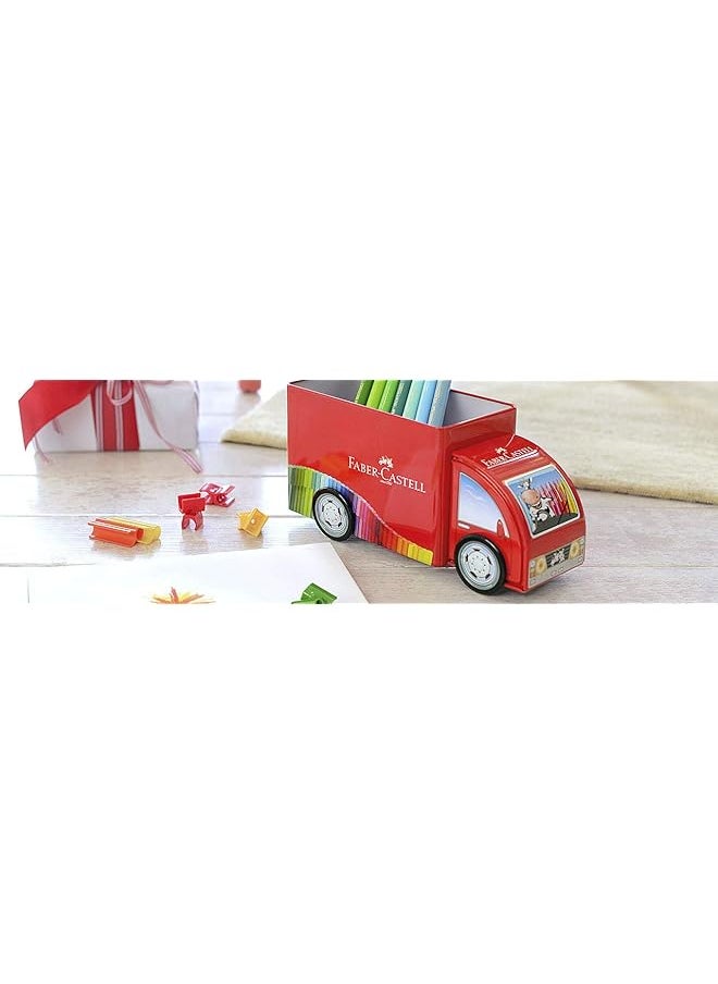 FABER-CASTELL - Creative Truck Tin Connector Pen 33 Piece Set - Image 1