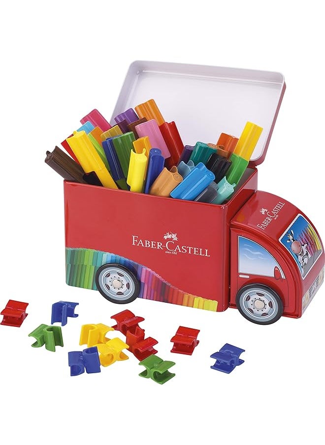 FABER-CASTELL - Creative Truck Tin Connector Pen 33 Piece Set - Image 1