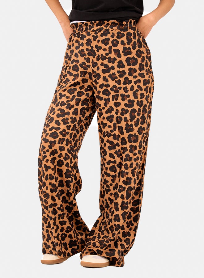 Clue Leopard Print Tencel Pants  - Image 5