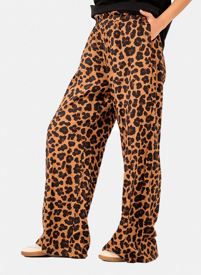 Clue Leopard Print Tencel Pants  - Image 2