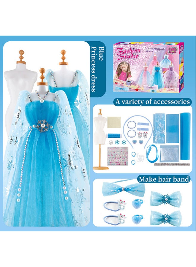 Children's Educational Creative Clothing Design Handmade DIY Making Girls' Clothes Exquisite Jewelry Matching Toys-Color:DIY Clothing Design 423-5  - Image 1