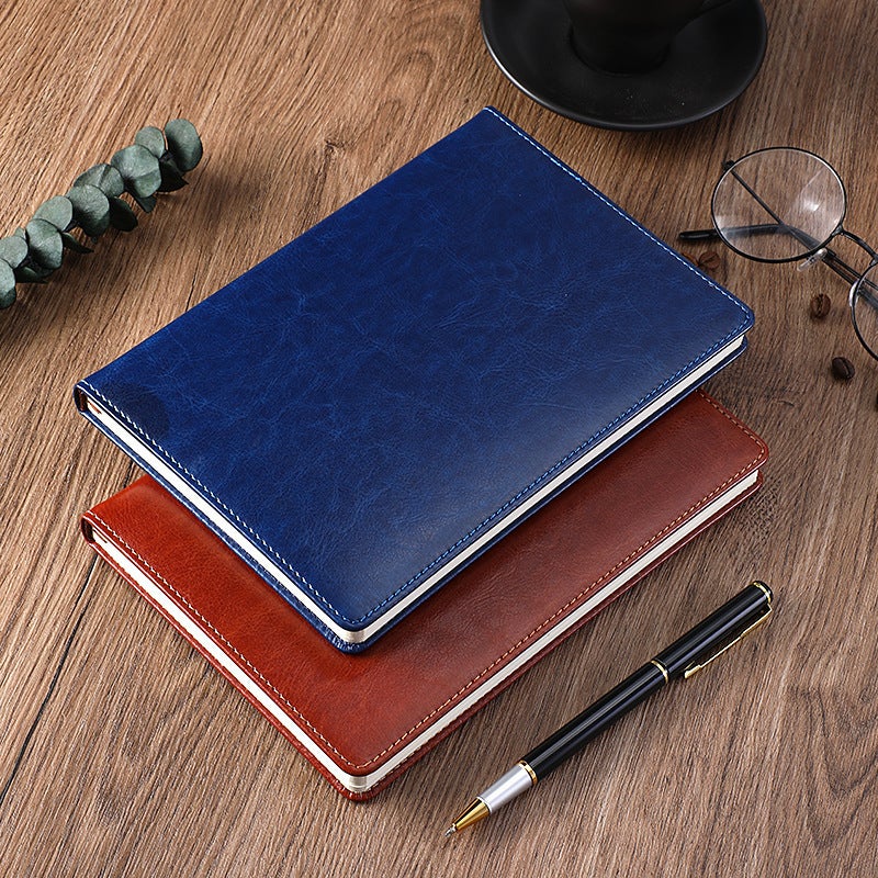 A5 Soft Surface Paperback Business Office Thickeneded Notebook With Buckle Skin Feel Soft Leather Notepad Set With Logo Printing - Image 2