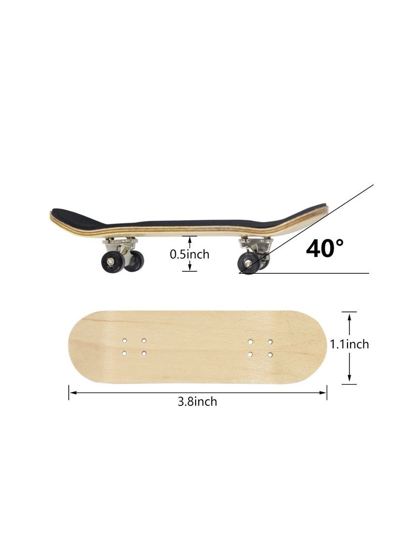 KASTWAVE Finger Skateboard, Alloy Mini Skateboard Deck with Pro Fingerboard Tools and Anti-Slip Pu Pad, Pressure Gifts for Children Teens Adults (Black) - Image 4